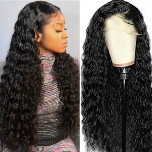 Deep Wave 13x4 Lace Front Wigs Human Hair 16 Inch